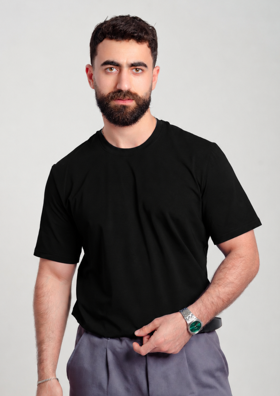 Men’s Regular Fit Essential T-Shirt – Black