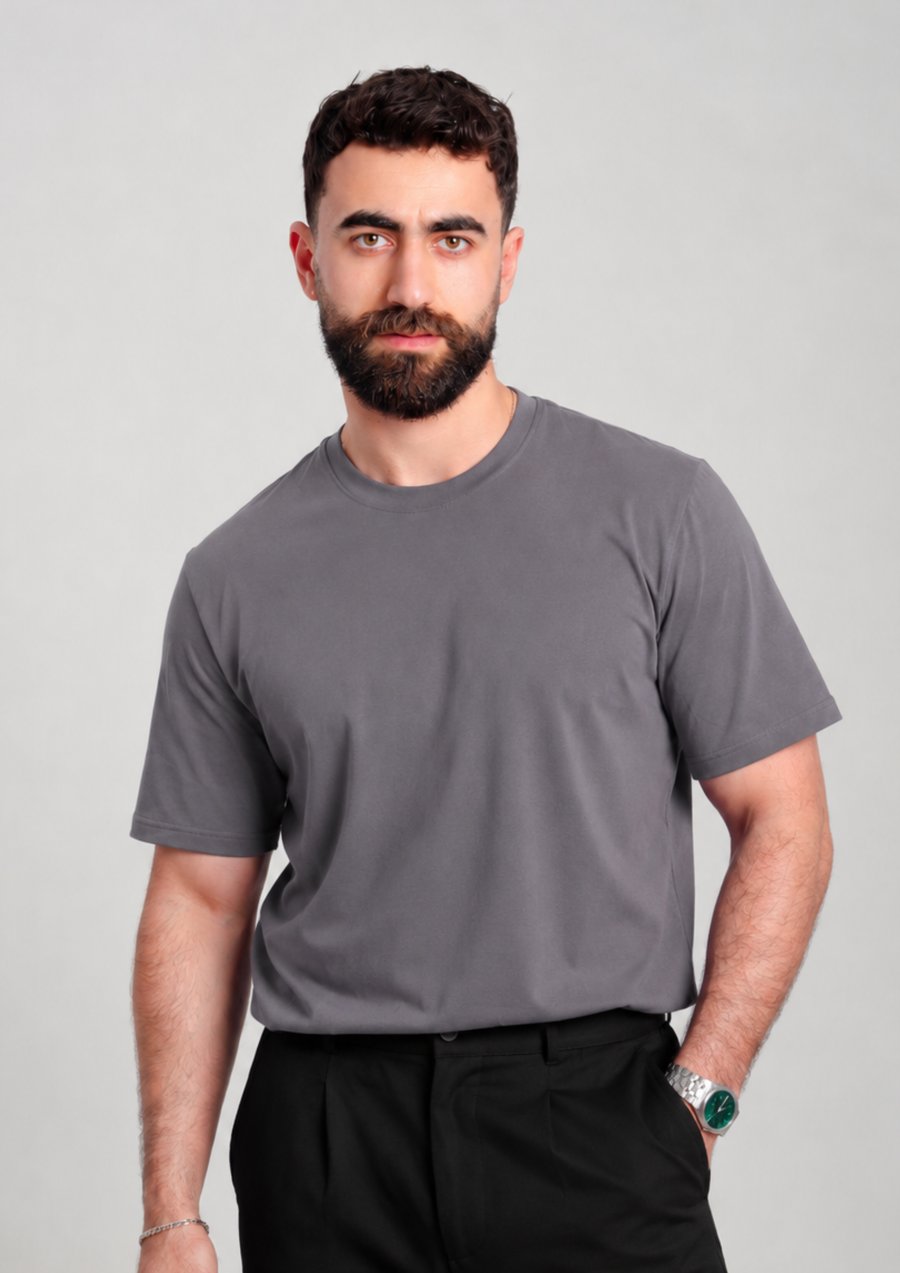 Men’s Regular Fit Essential T-Shirt – Dark Gray
