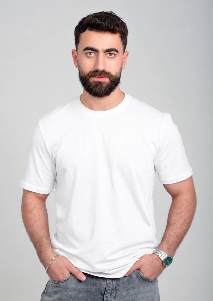 Men’s Regular Fit Essential T-Shirt – White