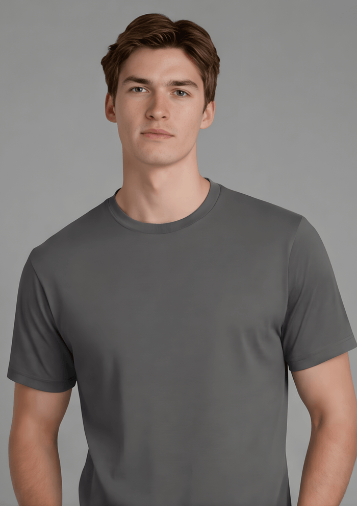 Men’s Essential Cotton Regural Fit T-Shirt – Charcoal Grey