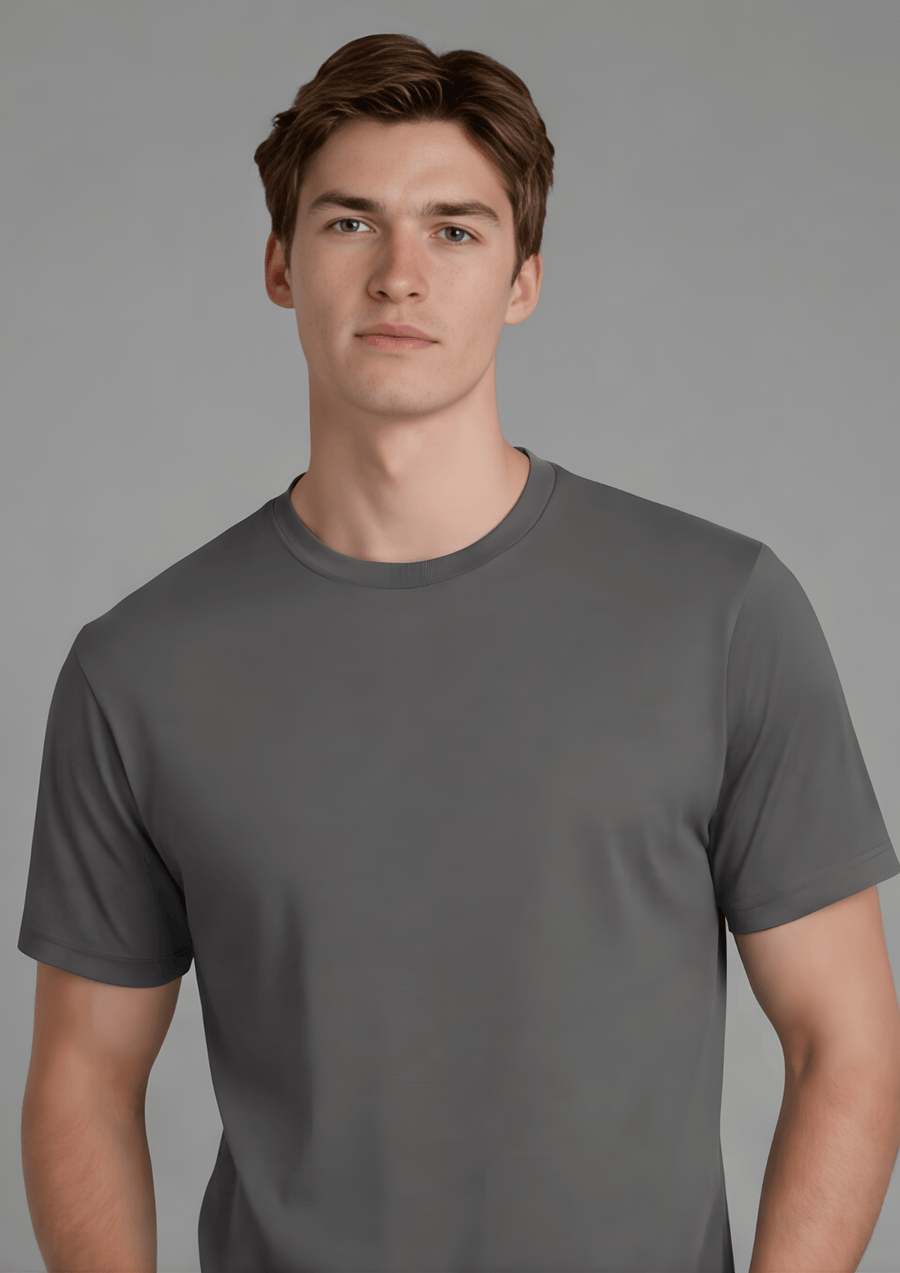Men’s Essential Cotton Regural Fit T-Shirt – Charcoal Grey