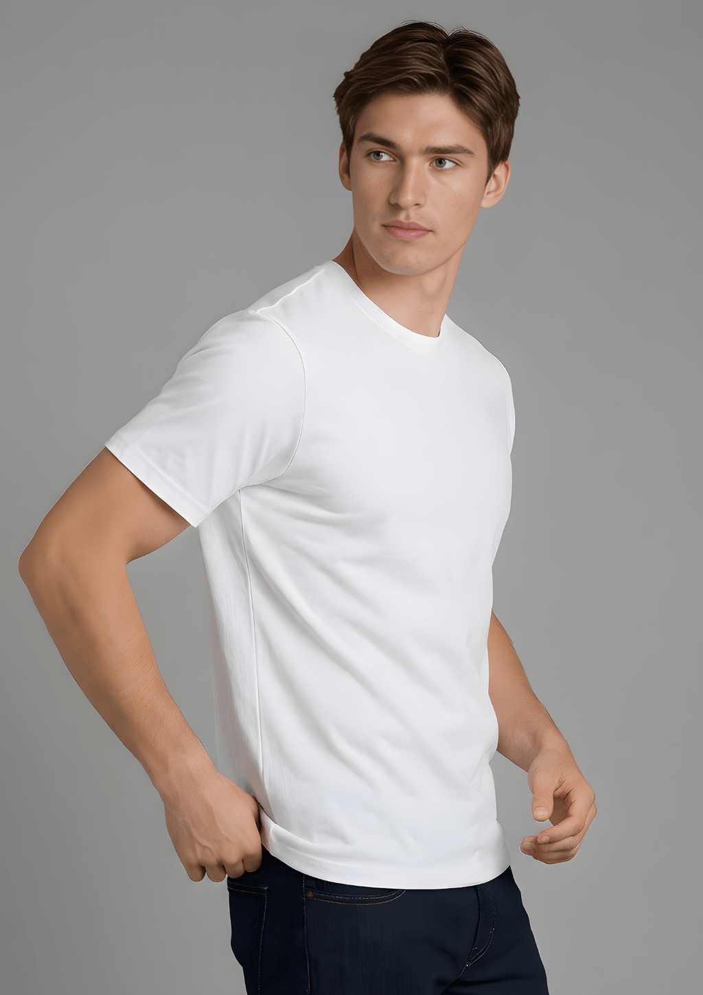 Men’s Essential Cotton Regural Fit T-Shirt – White