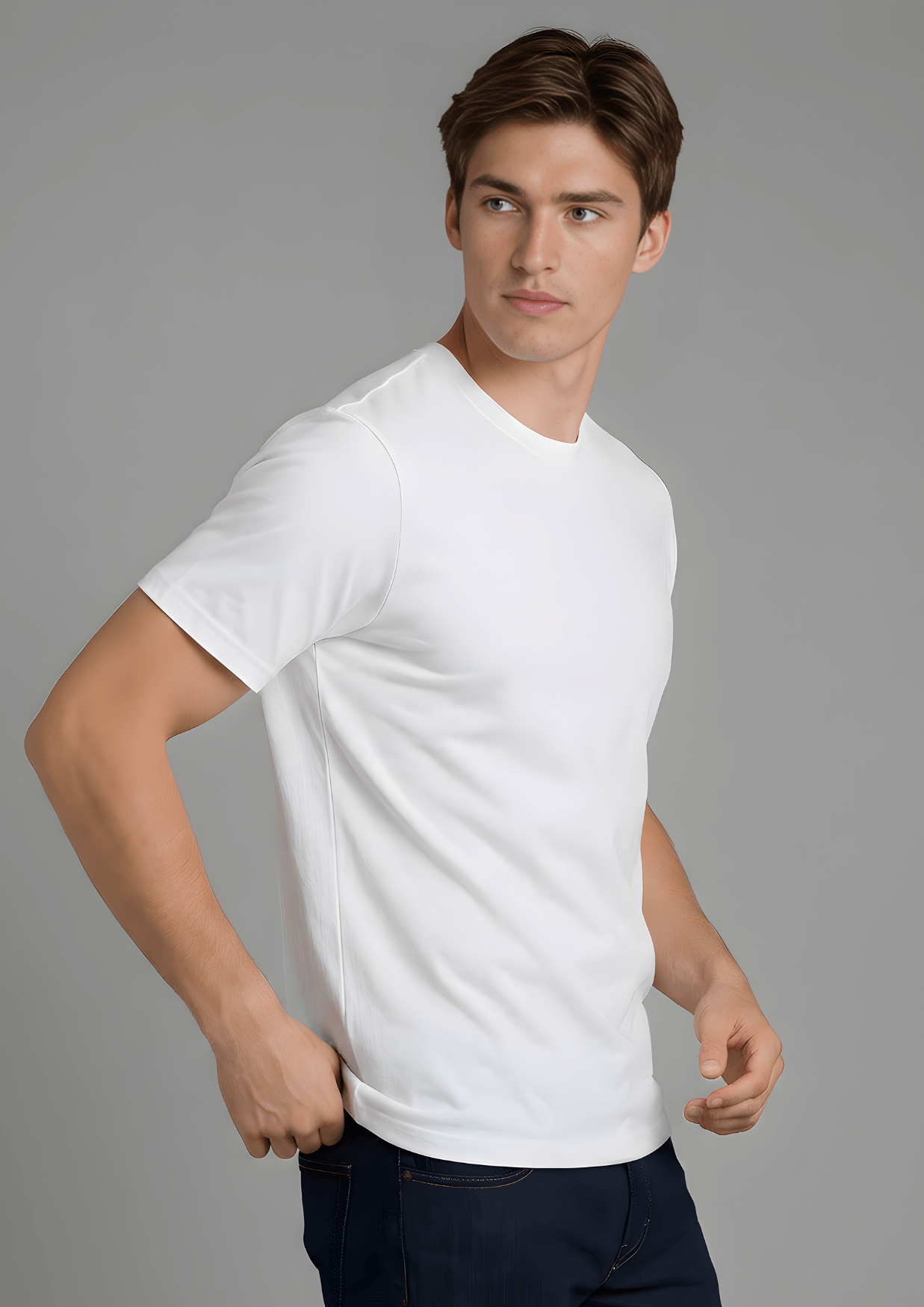 Men’s Essential Cotton Regural Fit T-Shirt – White