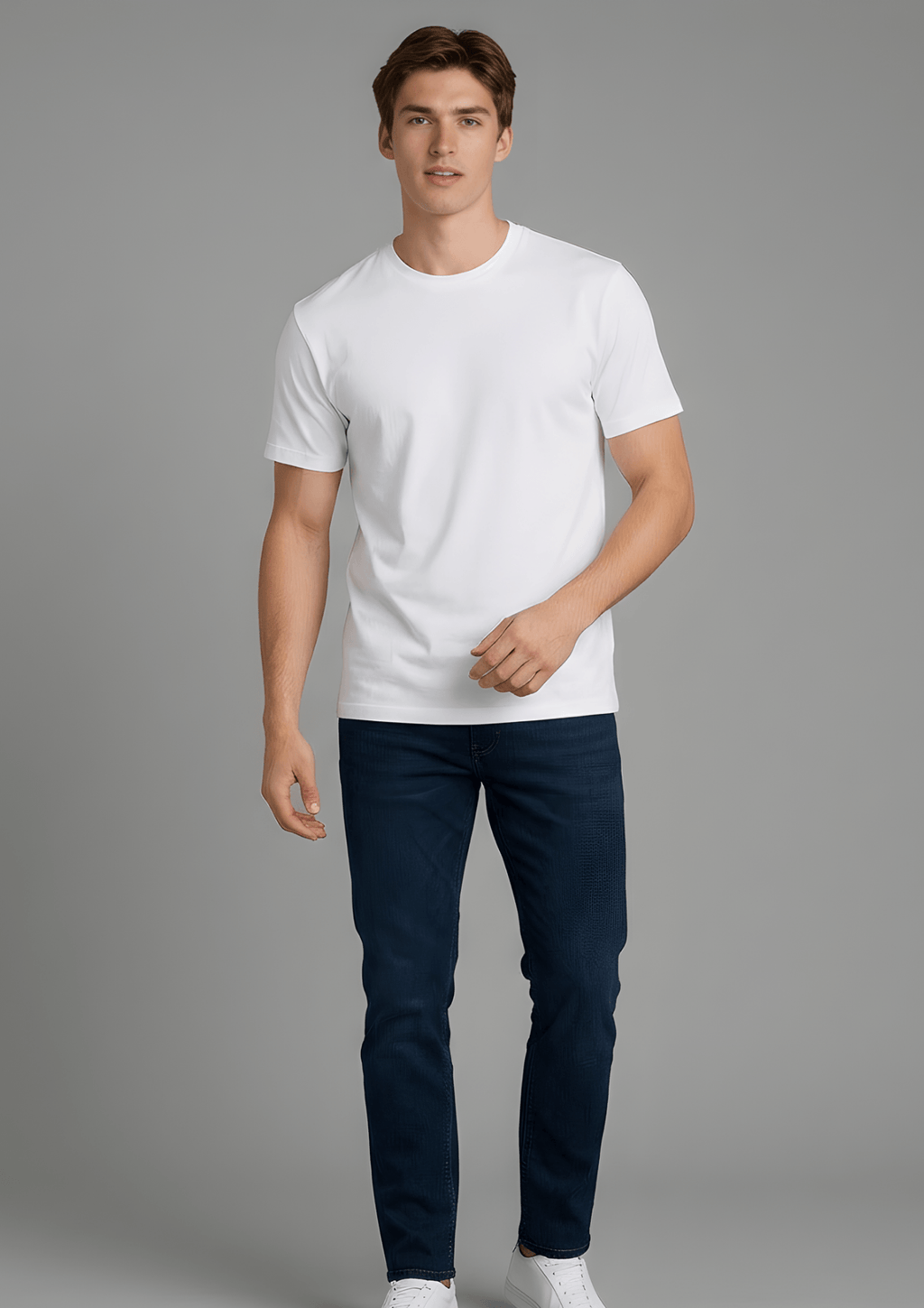 Men’s Essential Cotton Regural Fit T-Shirt – White
