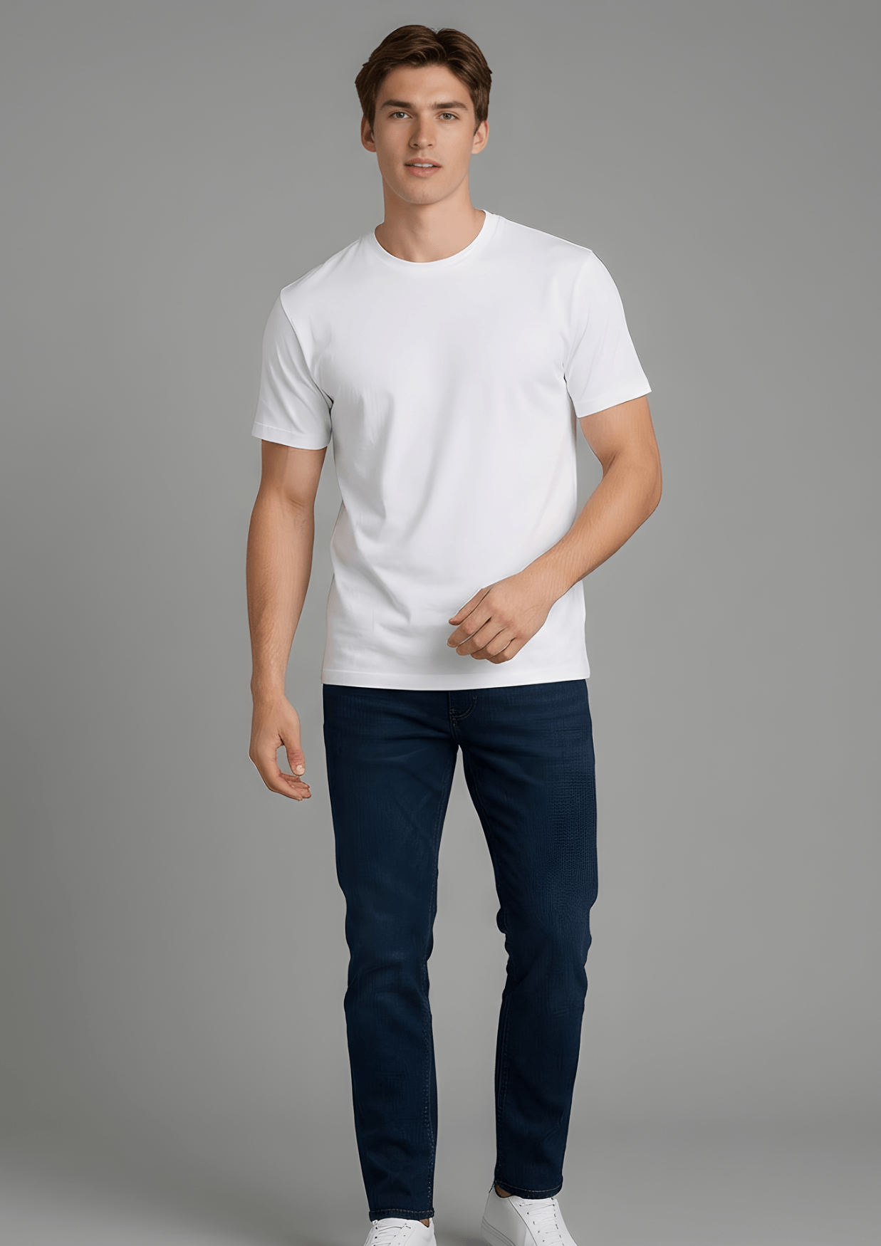 Men’s Essential Cotton Regural Fit T-Shirt – White
