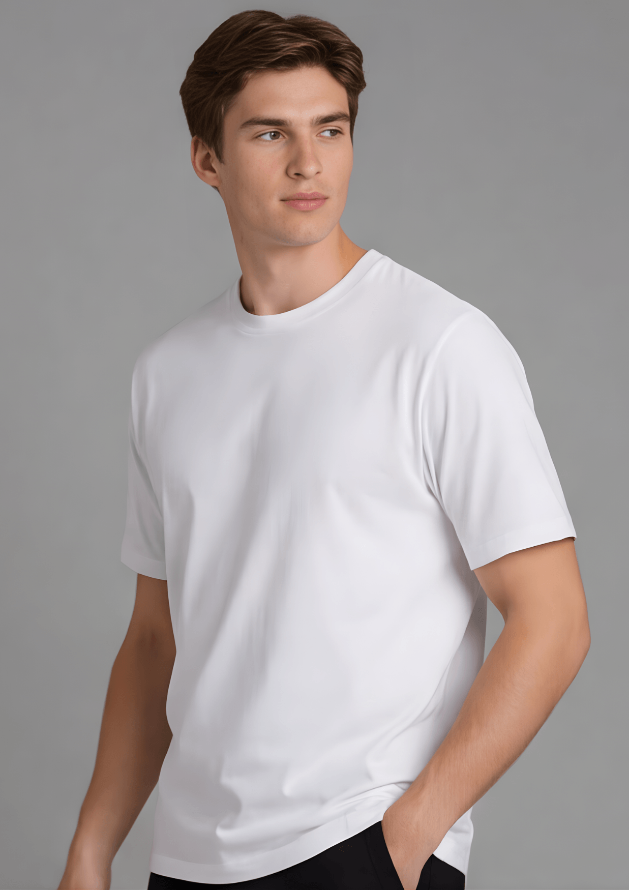 Men’s Essential Cotton Regural Fit T-Shirt – White