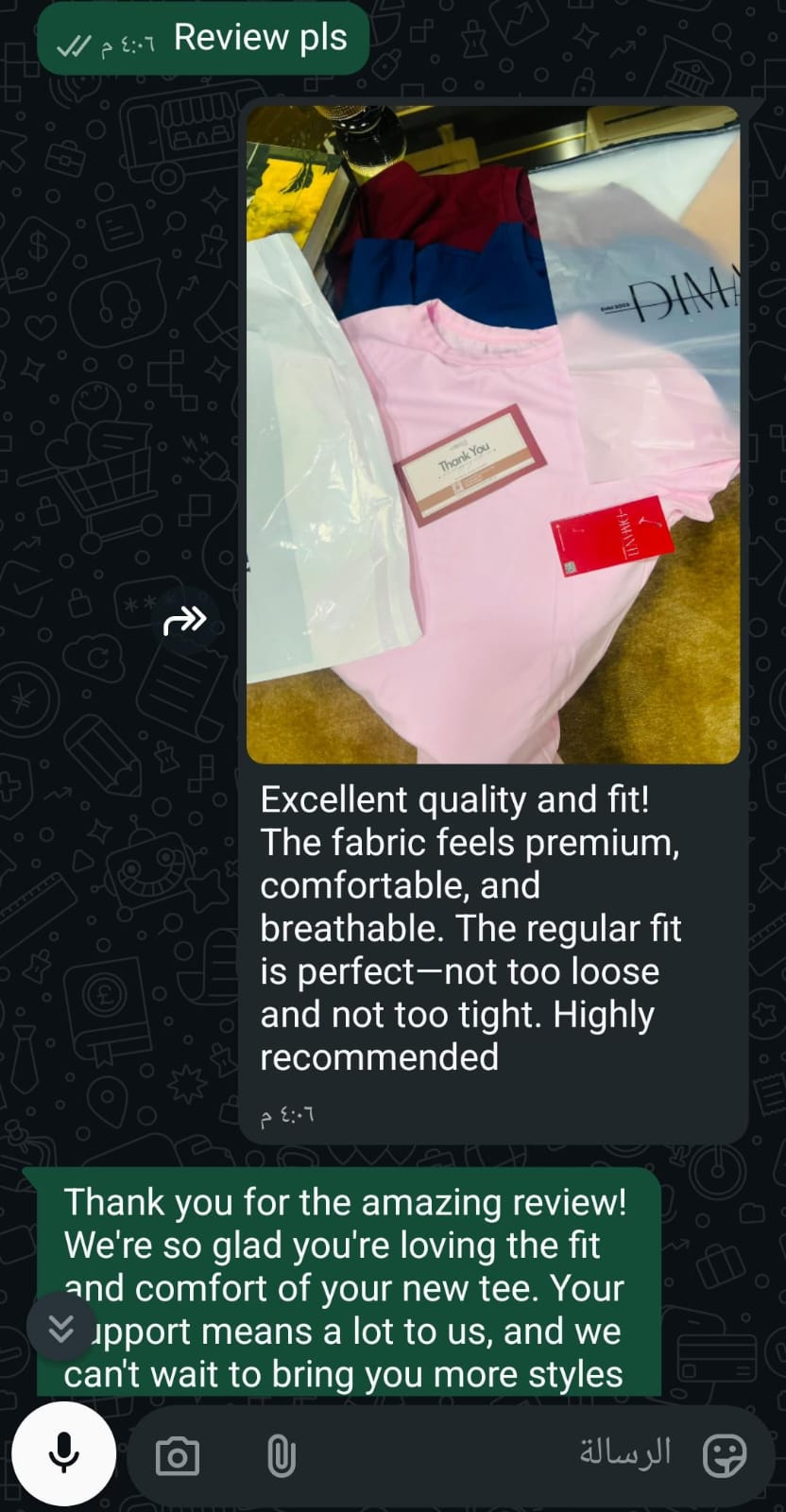 Customer review