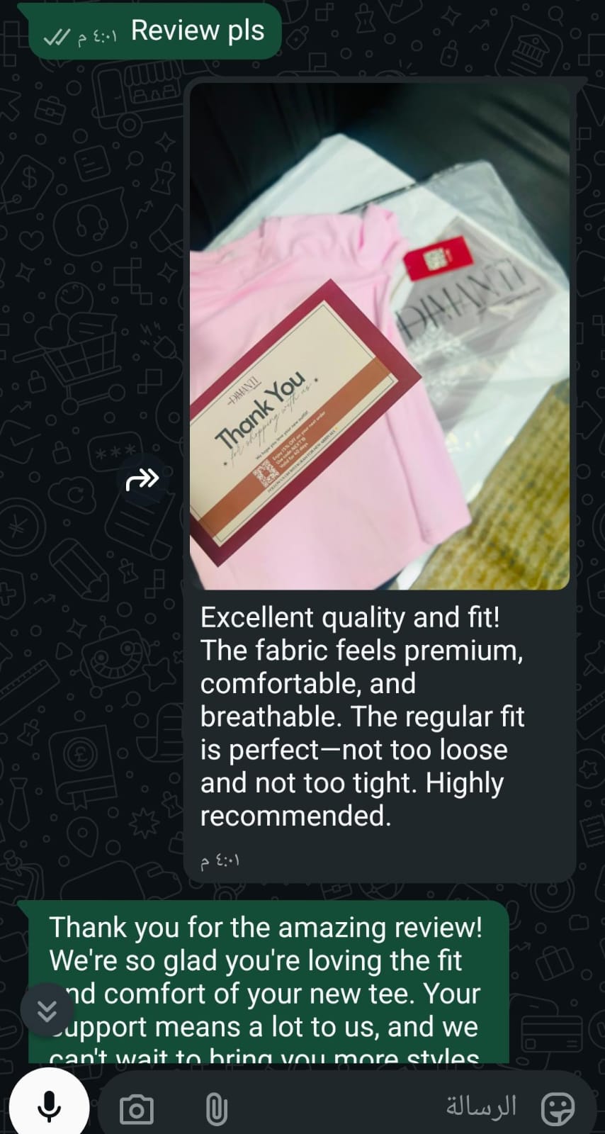 Customer review