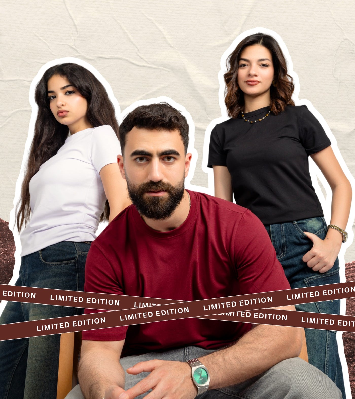 تيشيرت ديمانتي سادة ريجولار فيت للرجالي والحريمي