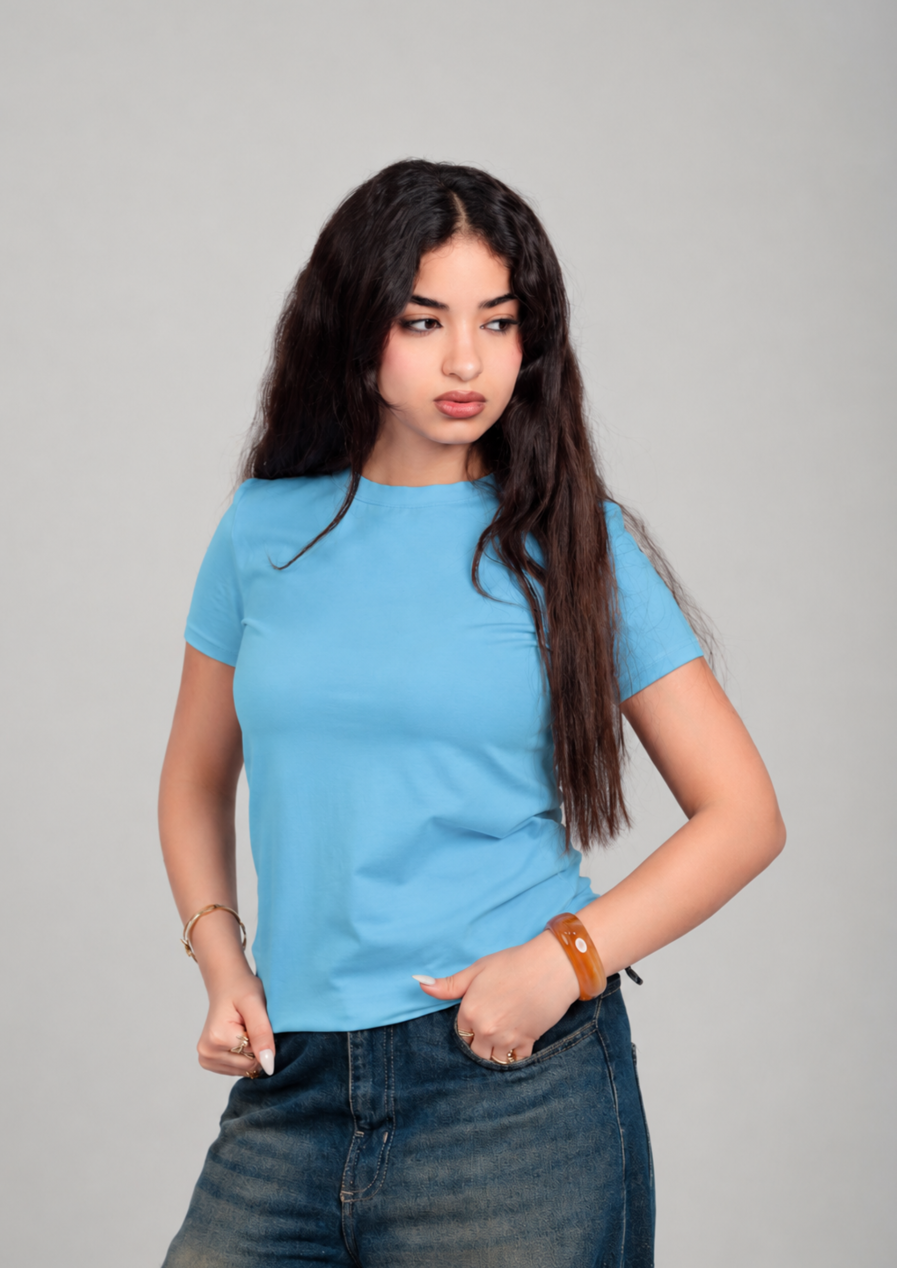 Women’s Regular Fit Essential T-Shirt – Sky Blue