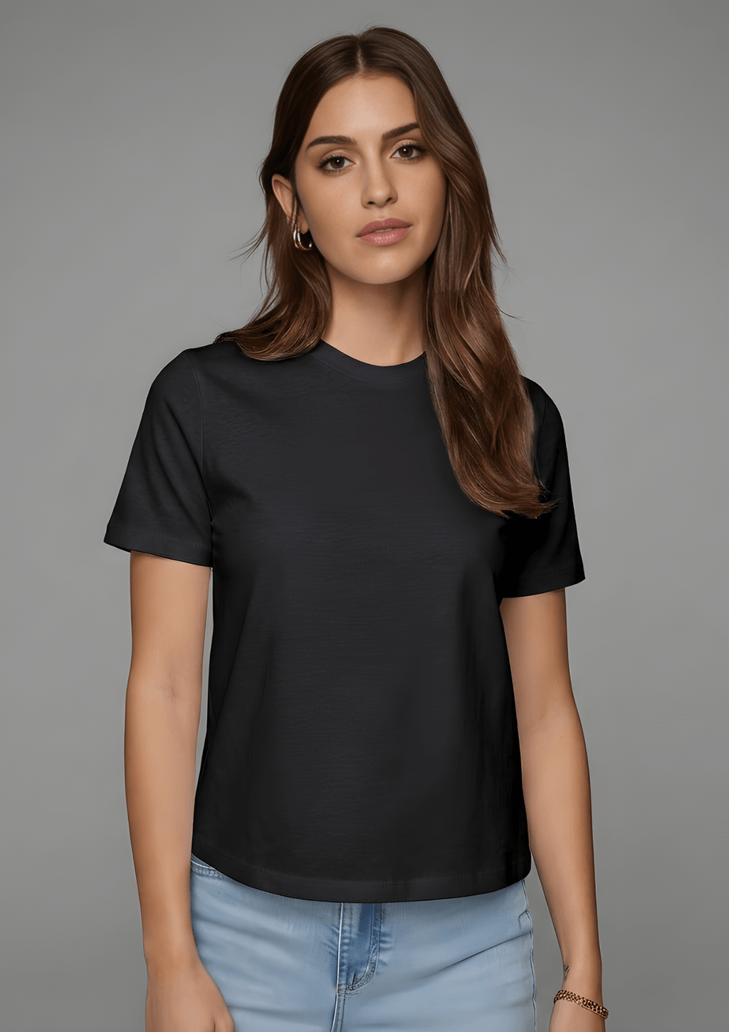 Women’s Essential Cotton Regural Fit  T-Shirt – Black