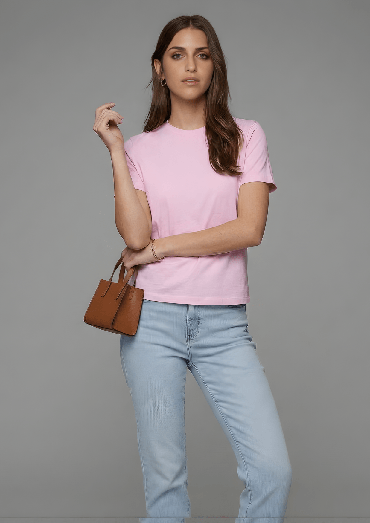 Women’s Essential Cotton Regural Fit T-Shirt – Soft Pink