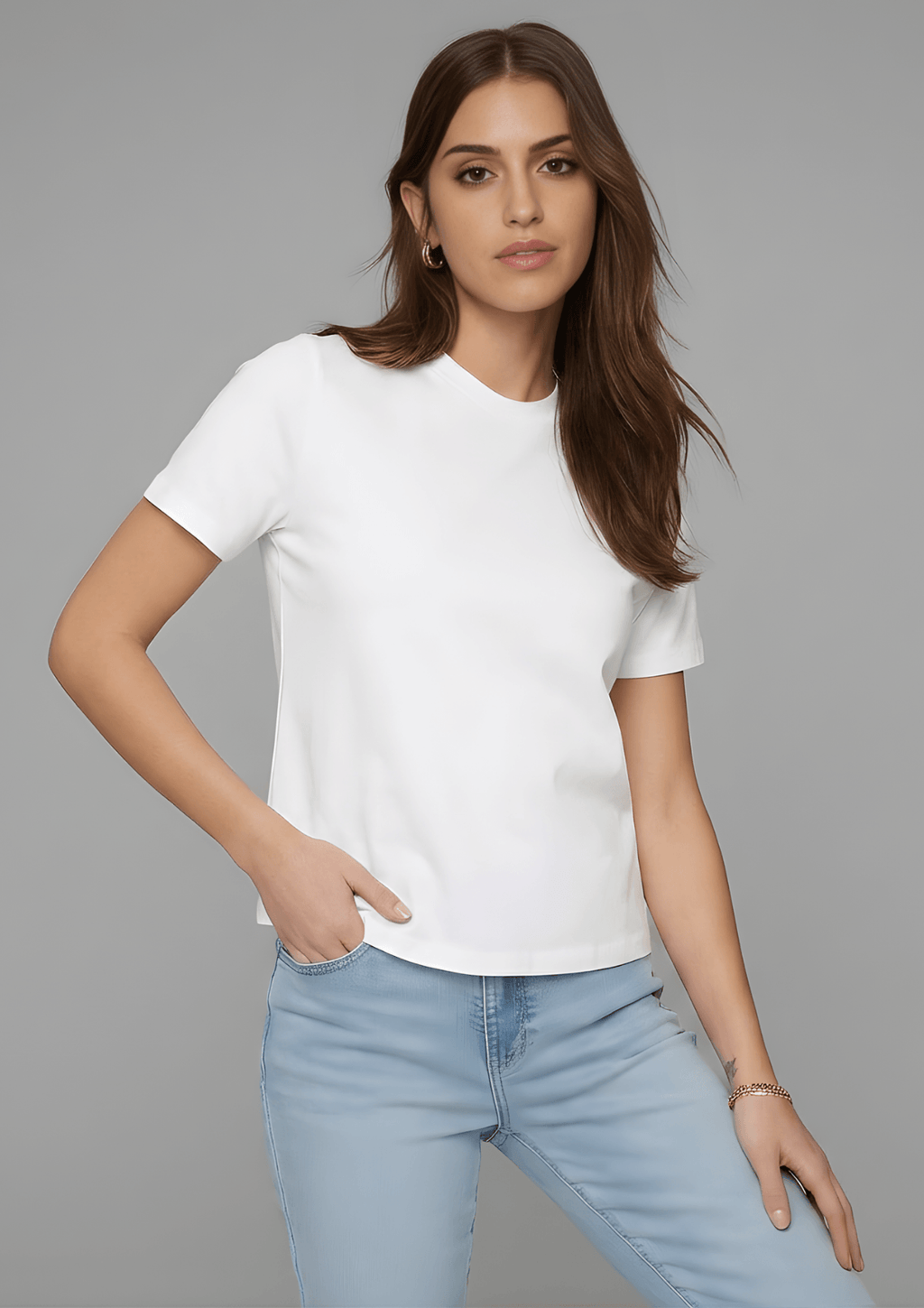 Women’s Essential Cotton Regural Fit  T-Shirt – White