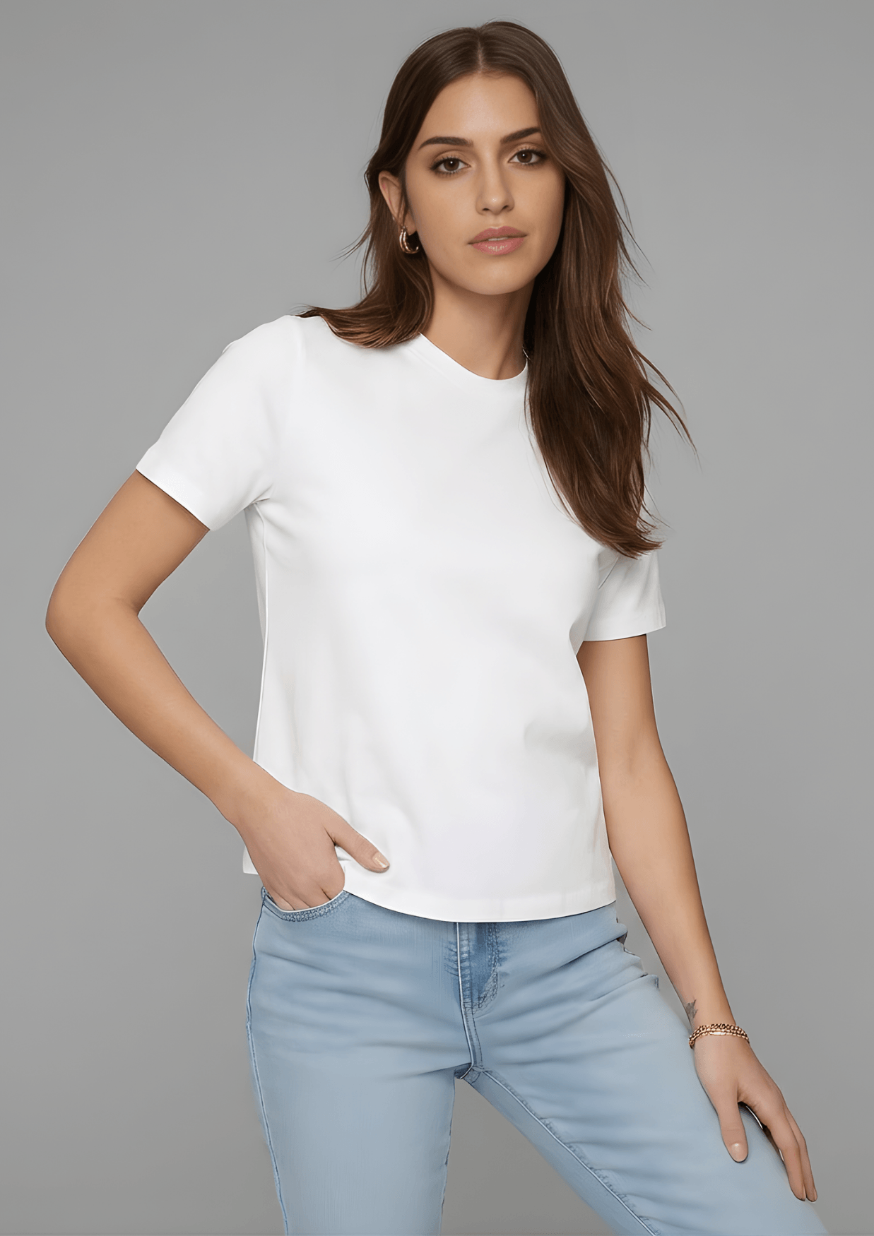 Women’s Essential Cotton Regural Fit  T-Shirt – White