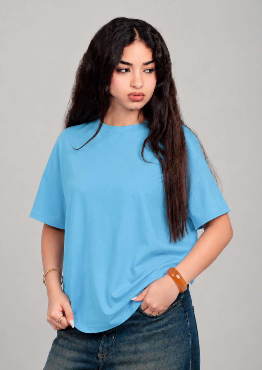 Women’s Oversized Essential T-Shirt – Sky Blue