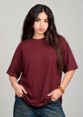 Women’s Oversized Essential T-Shirt – burgundy